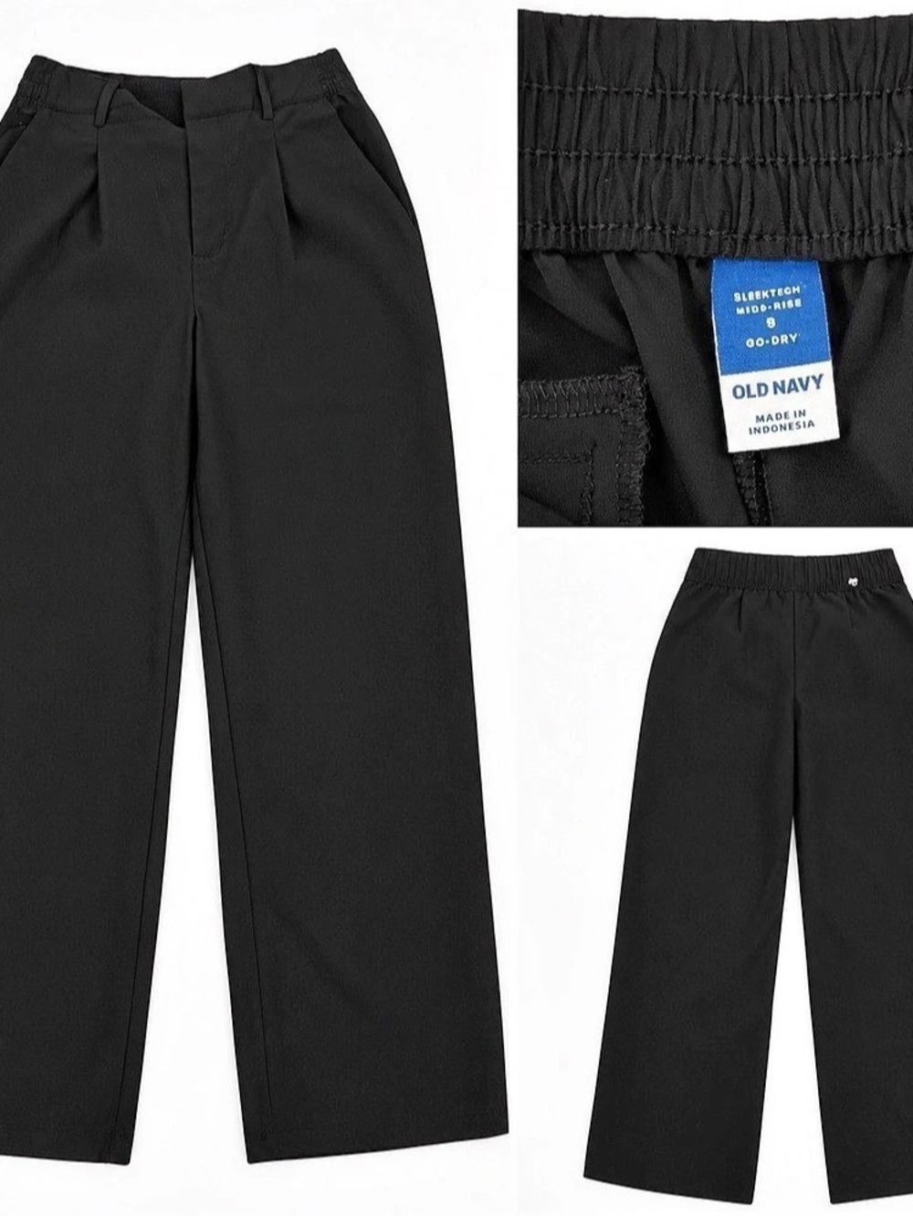 Ololnavy Wide Leg Pants in Black Size Medium Like New